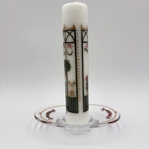 Vintage 1999 Royal Copenhagen Holmegaard Christmas Advent Candle Glass Holder